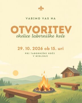 VABILO_Otvoritev tabornisˇke kocˇe